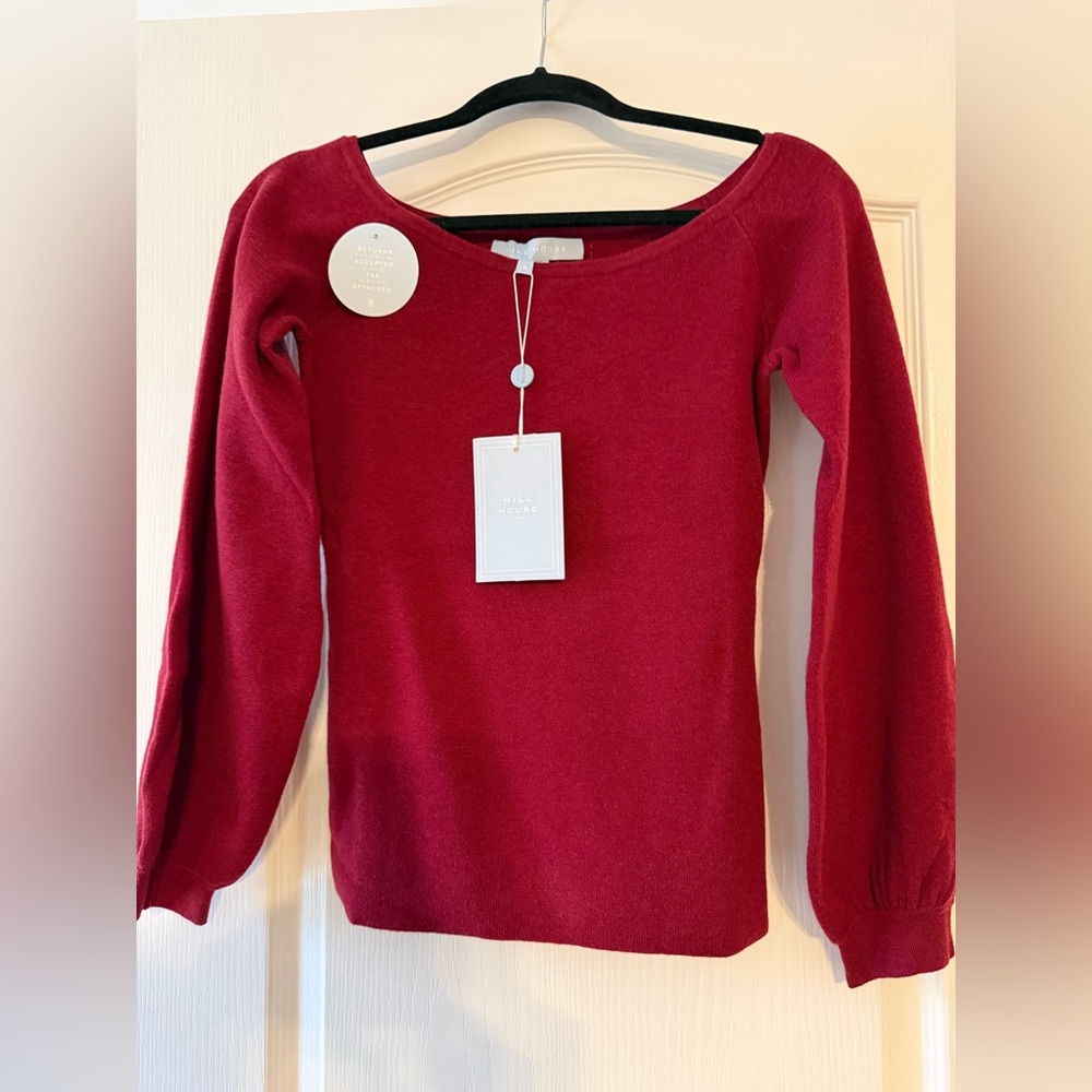 Hill house home  Red Women's Sweater Sz small nwt